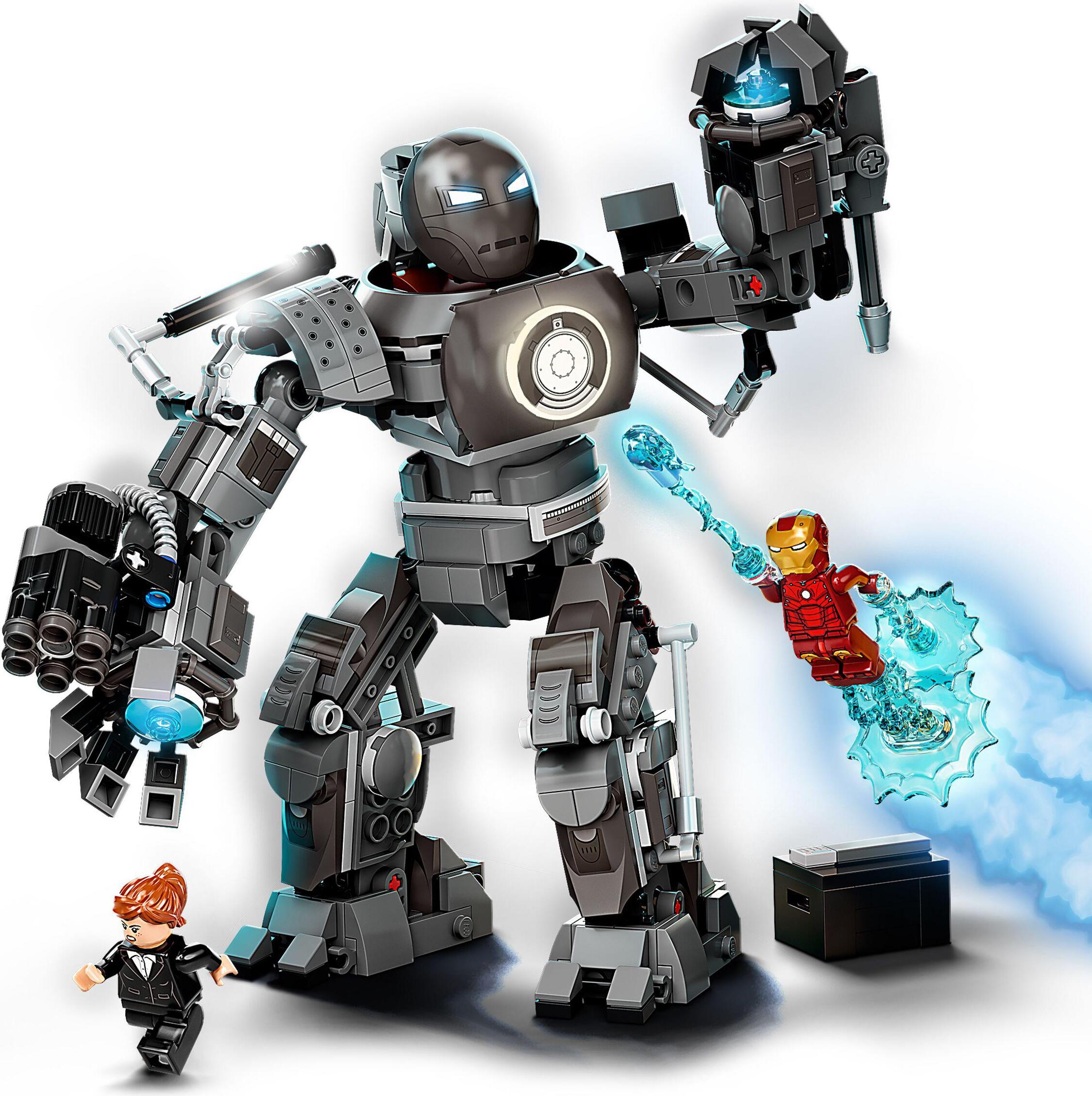LEGO 76190 Marvel Super Heroes Iron Man und das Chaos durch Iron Monger, Spielzeug mit Superhelden Figuren, Fanartikel