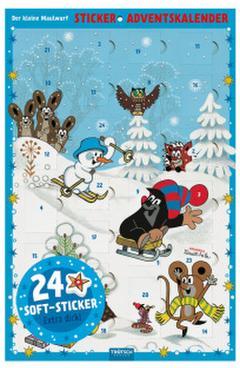 TRÖTSCH - Nálepkový adventný kalendár \"Krtko \"" | Vianočný kalendár s 24 roztomilými mäkkými samolepkami Nálepkový adventný kalendár | Od 3 rokov"""