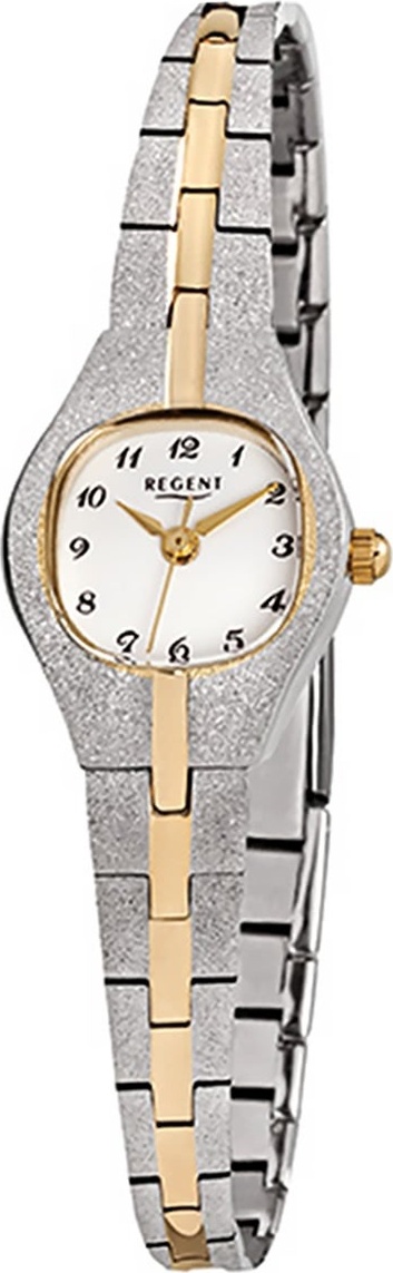 Regent oceľové dámske hodinky F-747 quartz náramok strieborné zlato D2URF747