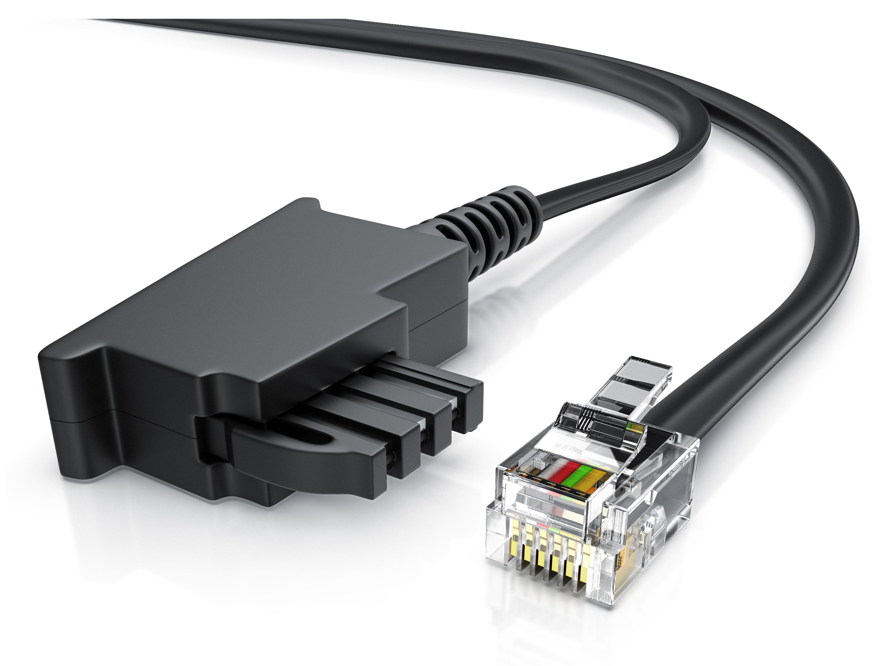 CSL - Cavo telefonico da 2 m da spina TAE-F a spina RJ11