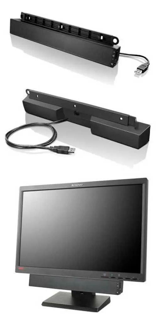 Zvuková lišta Lenovo USB, čierna, 2.0 kanály, 2 × 5 W
