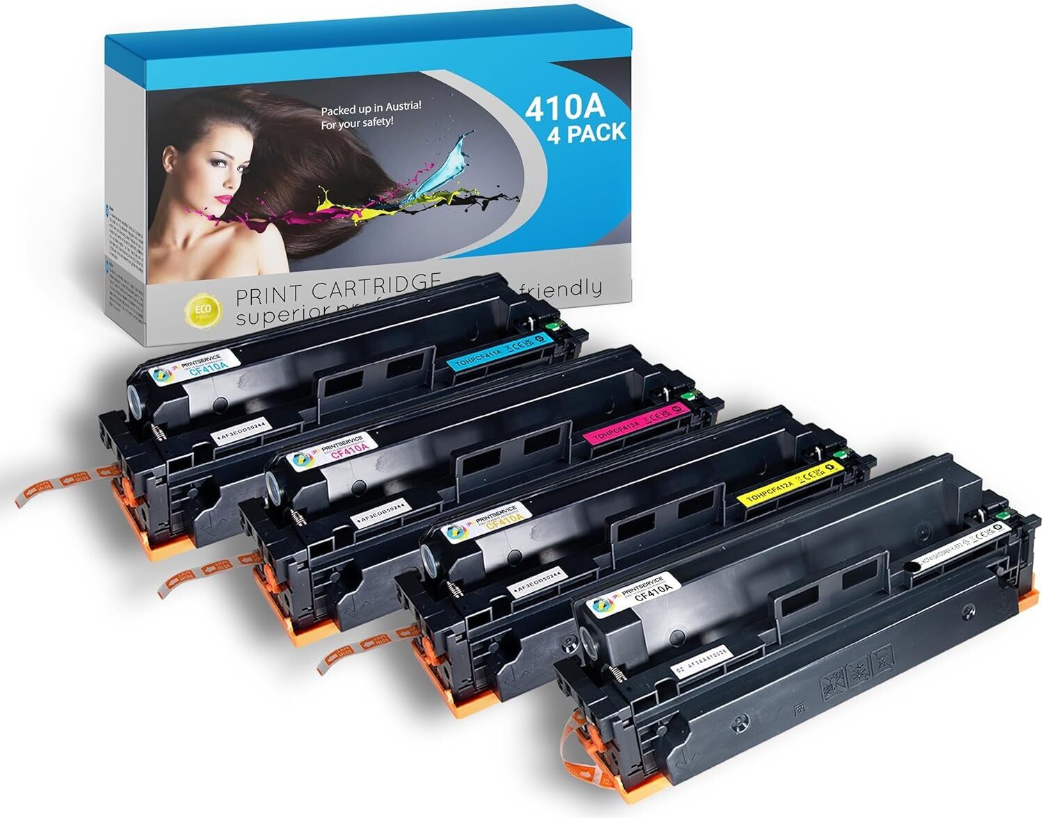 IPA Printservice 410A Toner Multipack (4 Pack) – für zuverlässigen Druck 1x 410A Toner 4er Pack