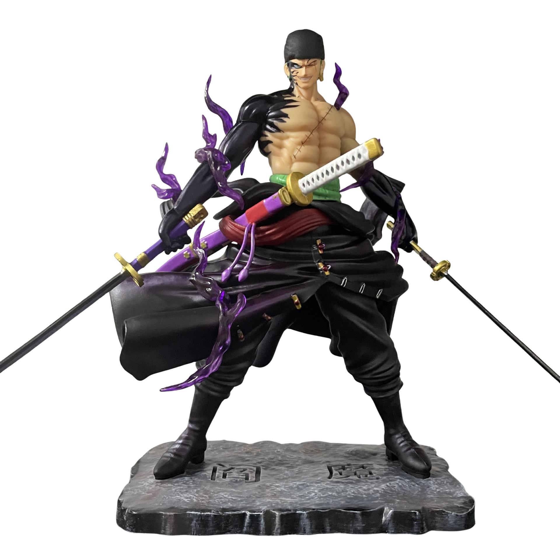 Nerd Clear Anime Manga One Piece Figur - Zorro Action Puppe 24 cm – Anime Sammlerfigur | Detailreiche Actionfigur & Manga Statue für Fans