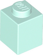 1 kus Lego, diel c. 3005 v svetlom akva (svetlé akva).