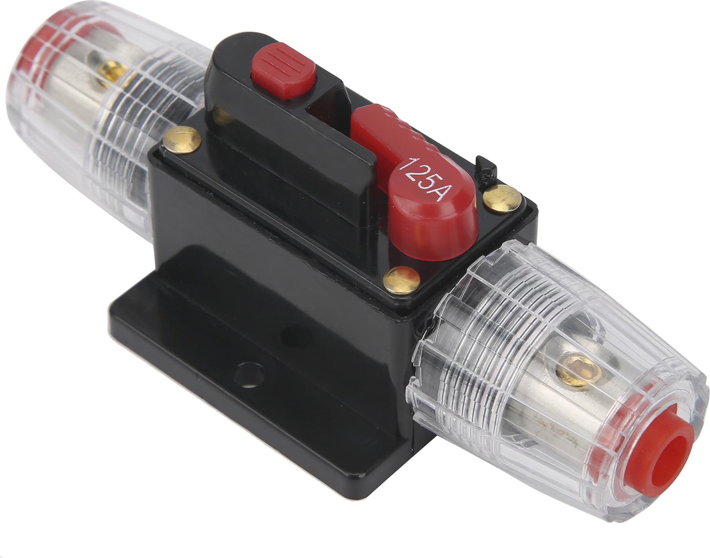 Gistuch 12-24V 125A Stereo Audio Circuit Breaker Selbstwiederherstellung Inline-Inline-Halter für Autoboot