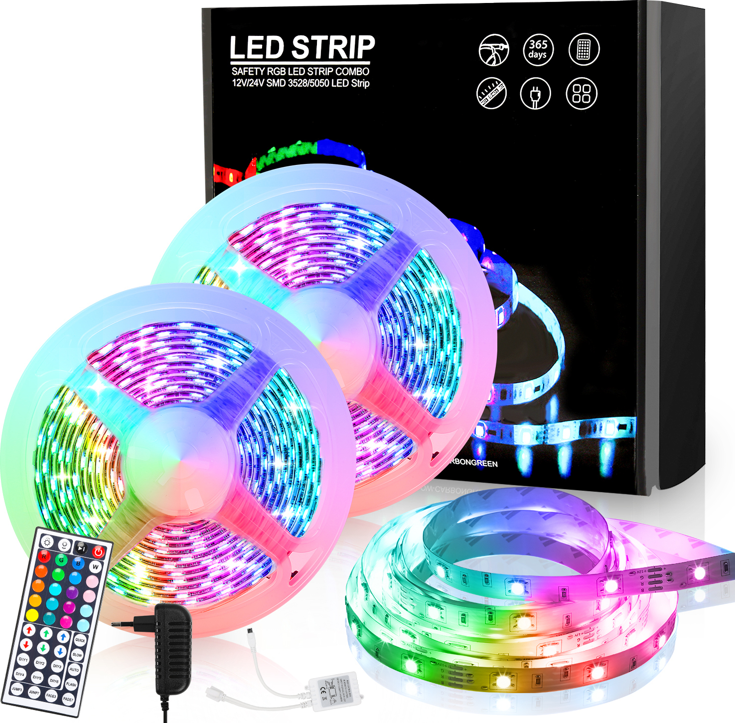 Bluetooth LED Strip 2 * 10M, 60 LED/M 5050 RGB LED Streifen APP