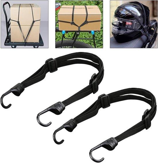 OEM 2 Stuks Motorradbagagehalterung mit Verstellbarer Bagage für Motorräder, Fahrradbagage, 60-90 cm, Schwarz 2026