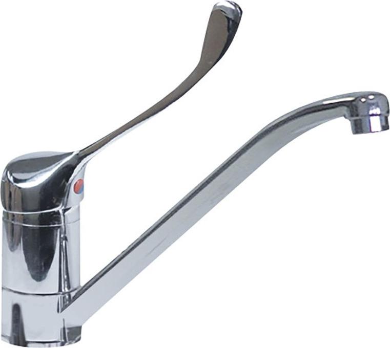 Gastro-Inox Monoblockmischer mit Ellbogenkontrolle, 220 mm