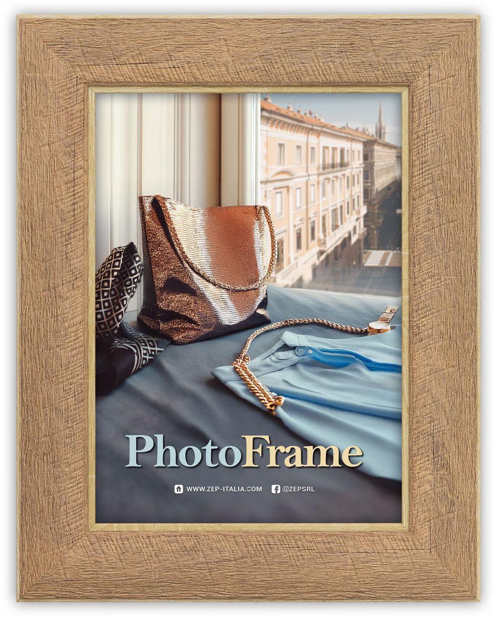 Zep Fotorahmen OLBIA 10x15 cm - Braun, Polystyrol mit Holzfinish SM946C
