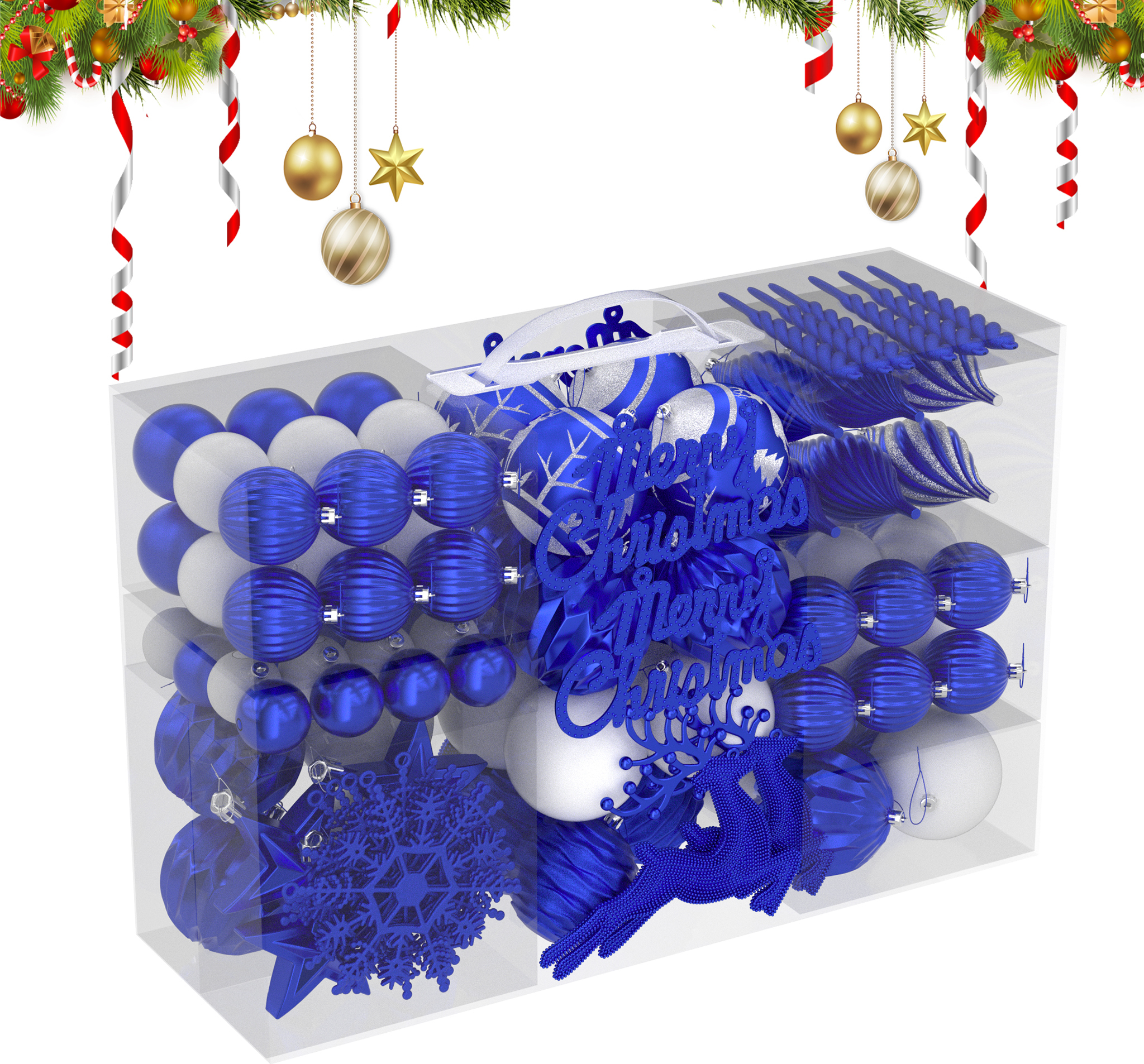 Set Decorazioni Compleanno 14 Anni Ragazzo - Tema Blu Con Palloncini E Ghirlanda Happy Birdhay - 2
