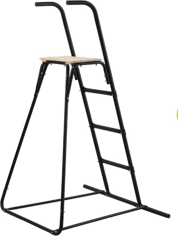 Monkey-Gym Freistehende Metallleiter 150cm, Schwarz, Rutschkompatibel