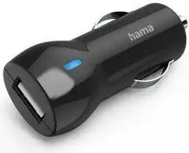 Autonabíjačka Hama, USB-A, 12 W, čierna