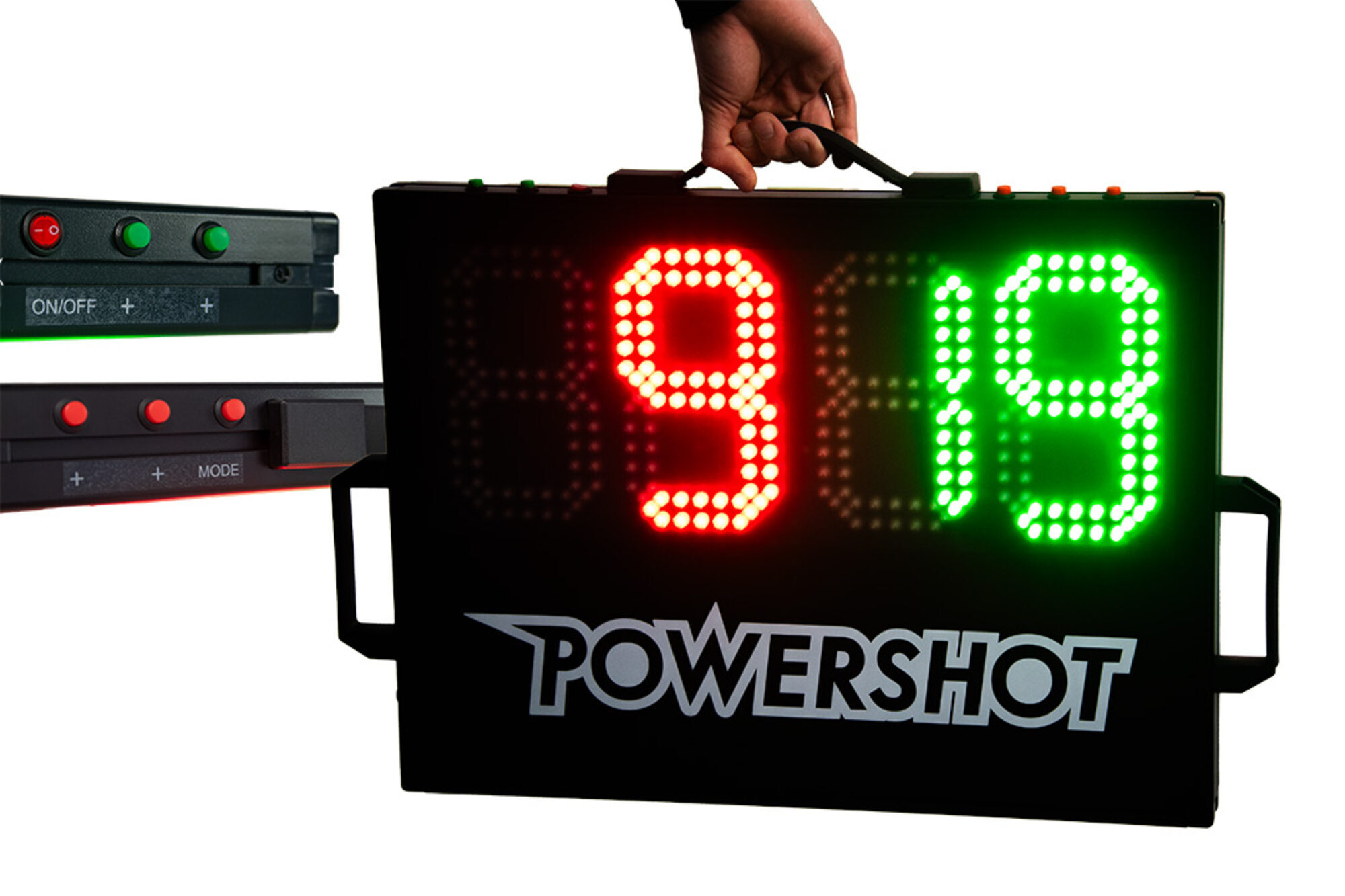 POWERSHOT LED-Auswechslungsschild für Fußball-Schiedsrichter - Spielerwechsel-Schild - doppelseitig FA142