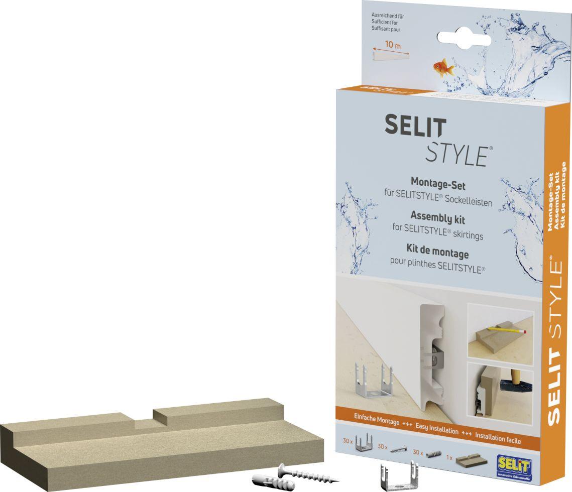 SelitStyle Montageset ausreichend für ca. 10 m Sockelleisten 70517