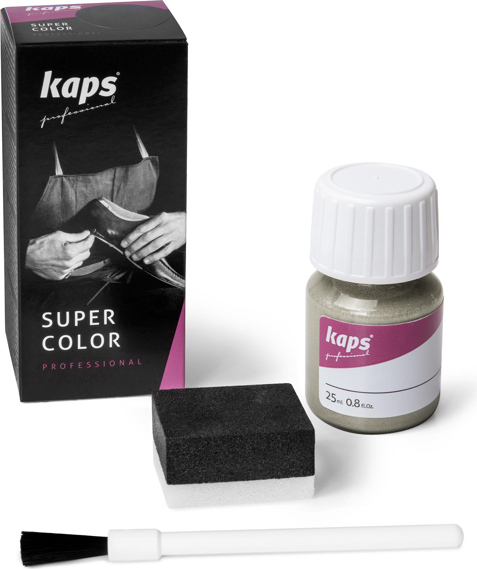 Farbe für Natur- und Kunstleder - Kaps Super Color - 25 ml Platin