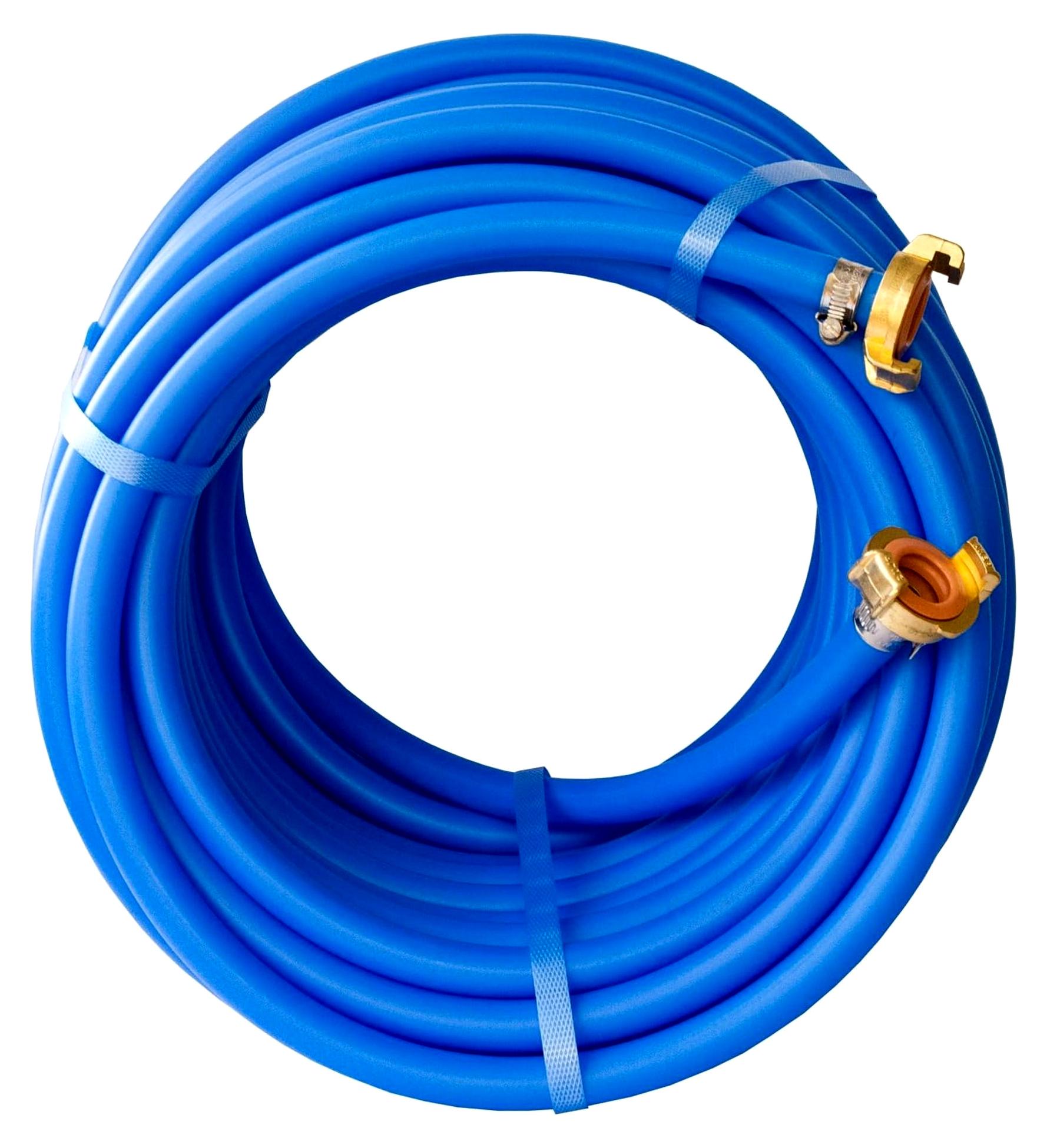 Markenlos Trinkwasserschlauch 19 mm (3/4"), 25 m Rolle mit GEKA Plus Trinkwasser Kupplungen
