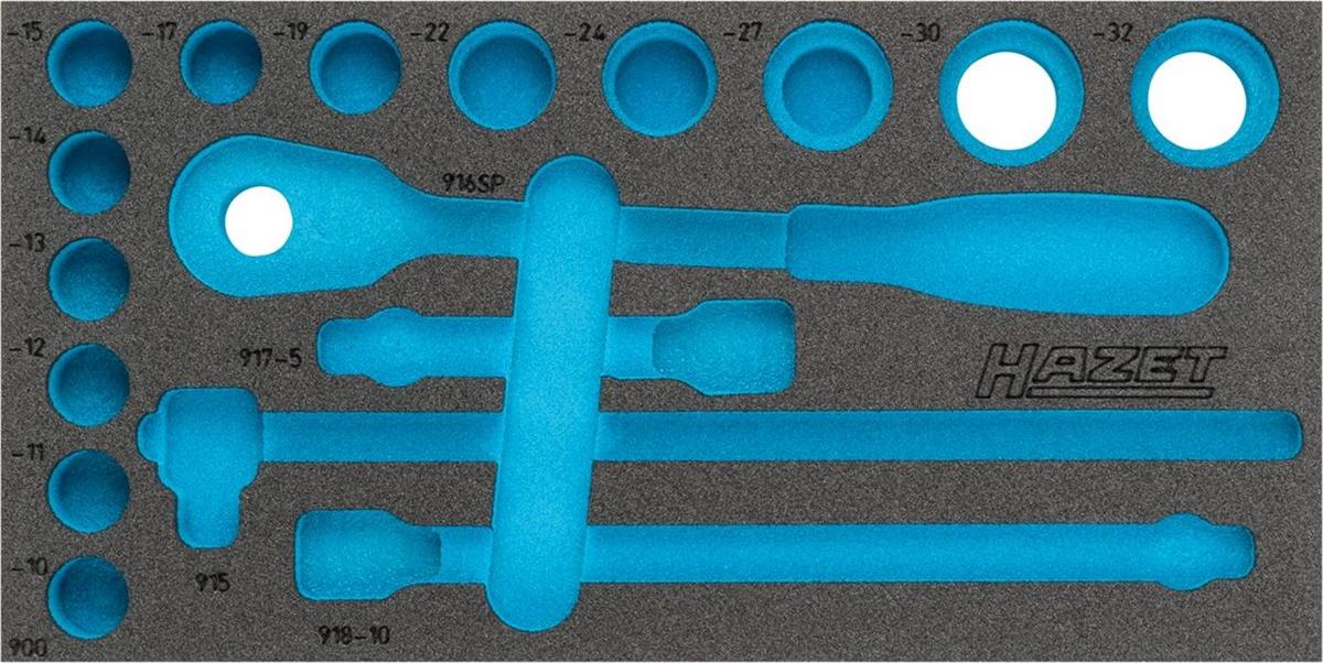 HAZET 163-358L, Schubladeneinheit, Blau, Grau, Schaum, Deutschland, 172 mm, 342 mm