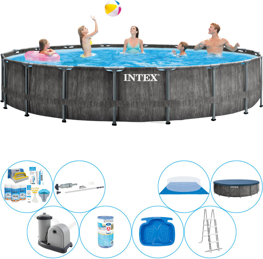 Bazén Super ponuka - Intex Prism Frame Greywood 549x122 cm