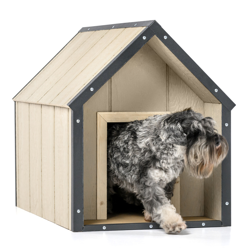 LP SmartSide Hundehütte - 57 x 95 x H68 cm, Größe M - TIMBELA M971-1