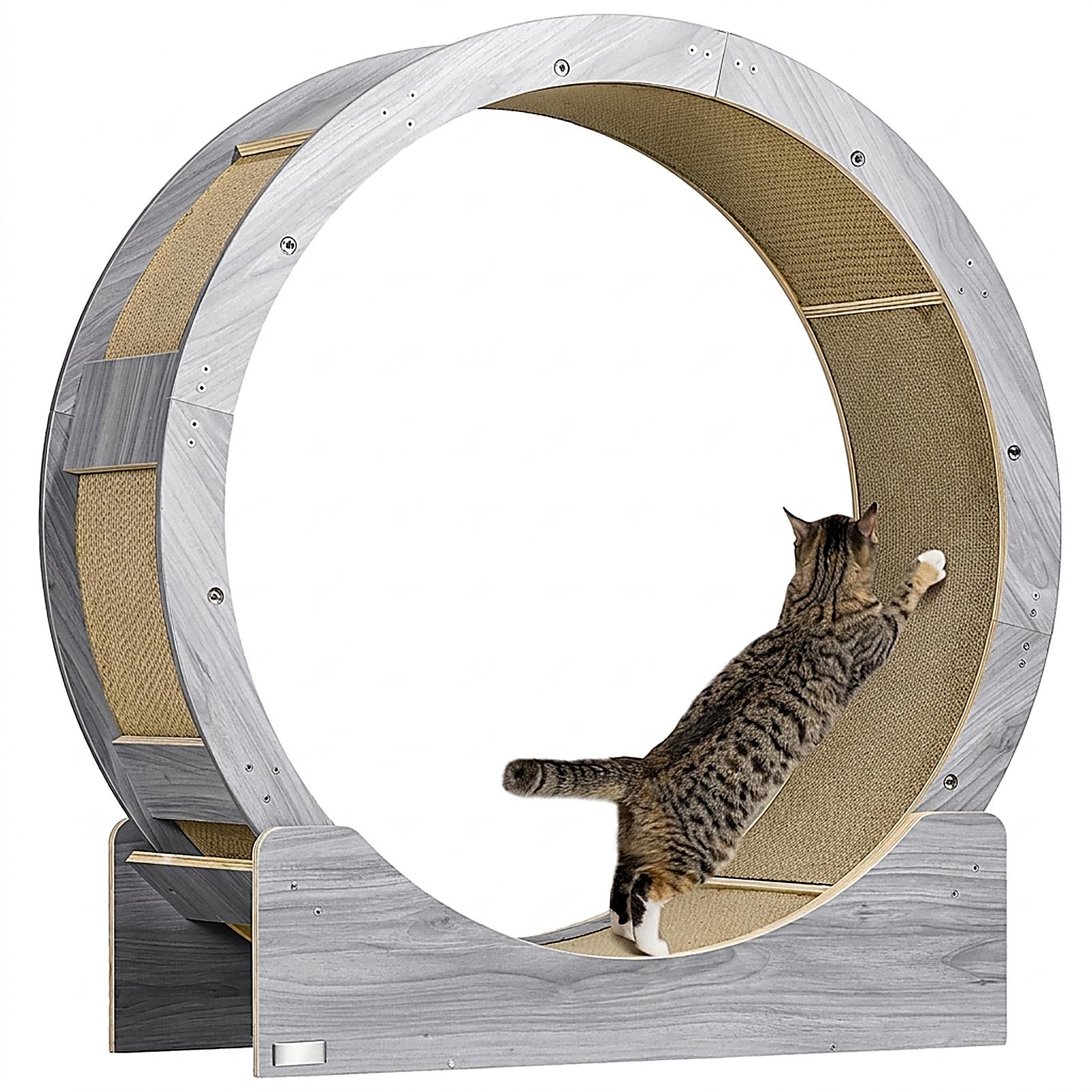 SUGIFT Katzenlaufrad Laufrad Katzen Bremse Kratzmatte Katzenrad gesunde Bewegung