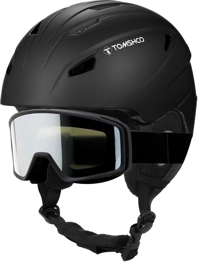 Lixada Skihelm- und Schutzbrillen-Set, Snowboardhelm, Brille, geeignet fuer Maenner, Frauen und Teenager C stossfeste und winddichte Ausruestung zum Skifahren und Snowboarden