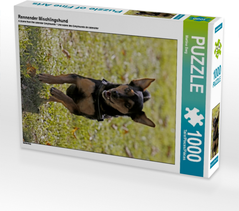 Calvendo Rennender Mischlingshund 1000 Teile Puzzle hoch 480x640mm, Berg Martina; 7379935