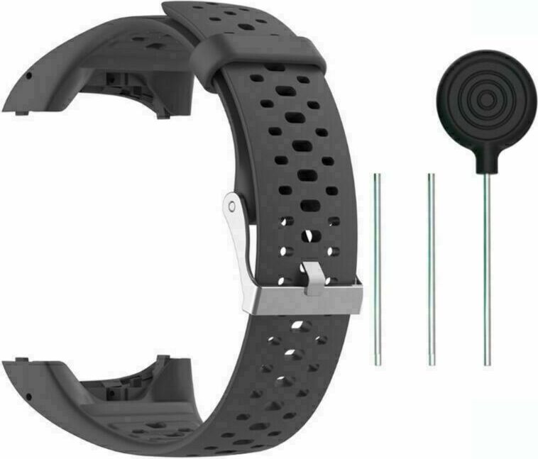 Bracelet Silicone De Remplacement Compatible Polar M400/M430 - Noir - Longueur Réglable 175-235mm