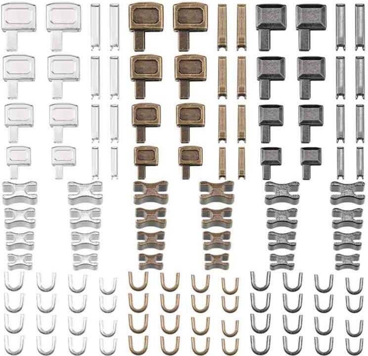 INF Universelles Reißverschluss Reparaturset, 120-tlg. Metall Reißverschluss Reparaturset 368396