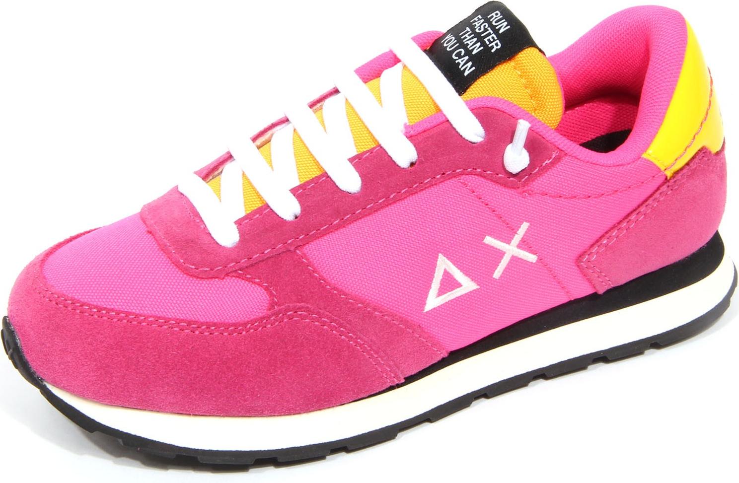 G3424 sneaker bimba girl SUN 68 fucsia tissue/suede shoes kids