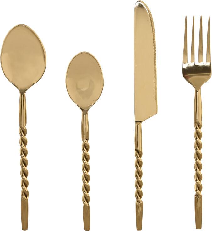 Besteck Home ESPRIT Gold Edelstahl 4,5 X 2 X 21 CM 16 Stücke