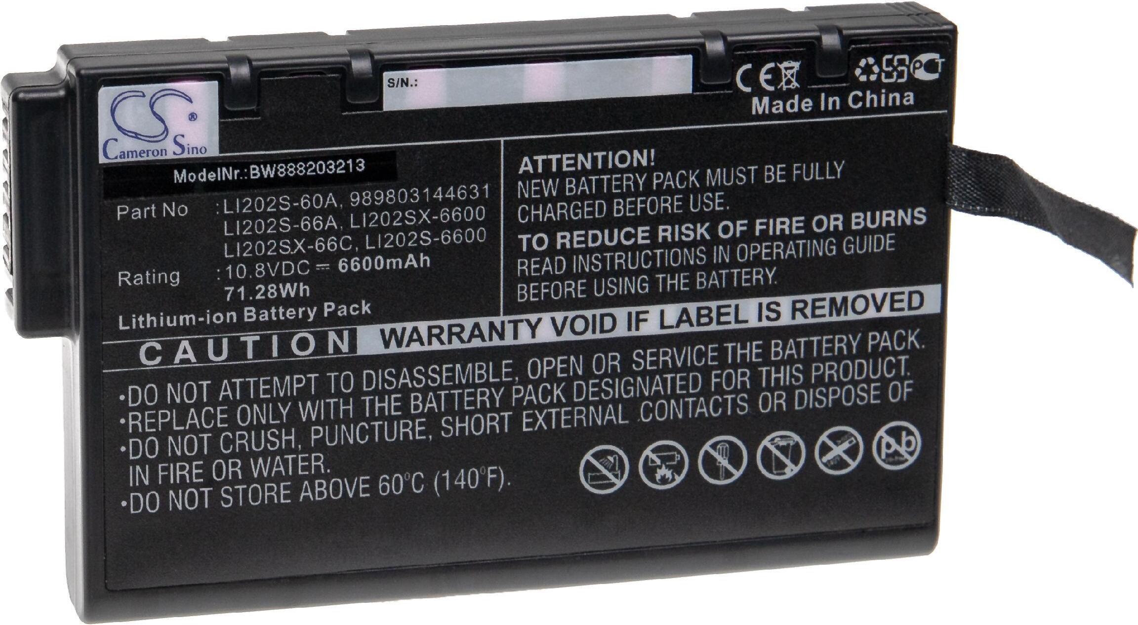 vhbw Akku kompatibel mit Anritsu CMA-4500, CMA 4000 OTDR, CMA4000i OTDR Messgerät (6600 mAh, 10,8 V, Li-Ion) 172006896-6