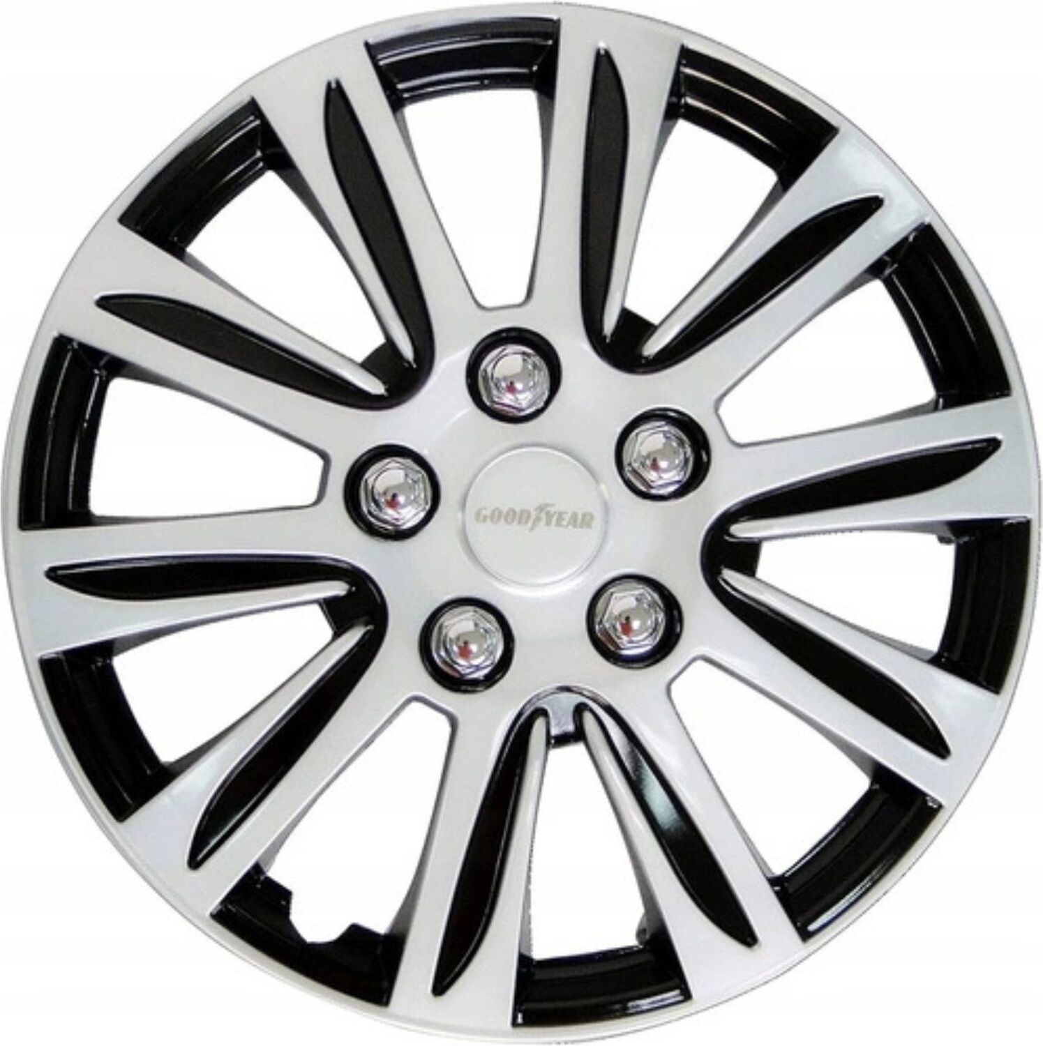 Goodyear Radkappen Set 14 Zoll - Silberne Nabenabdeckungen Istanbul