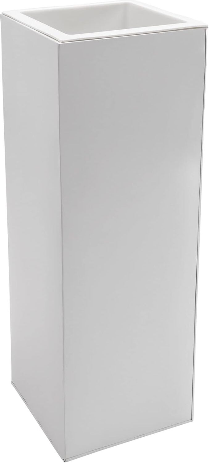 VIVANNO Bac à Fleurs Cube Bois Bloc Brun avec Insert - 44x44x41