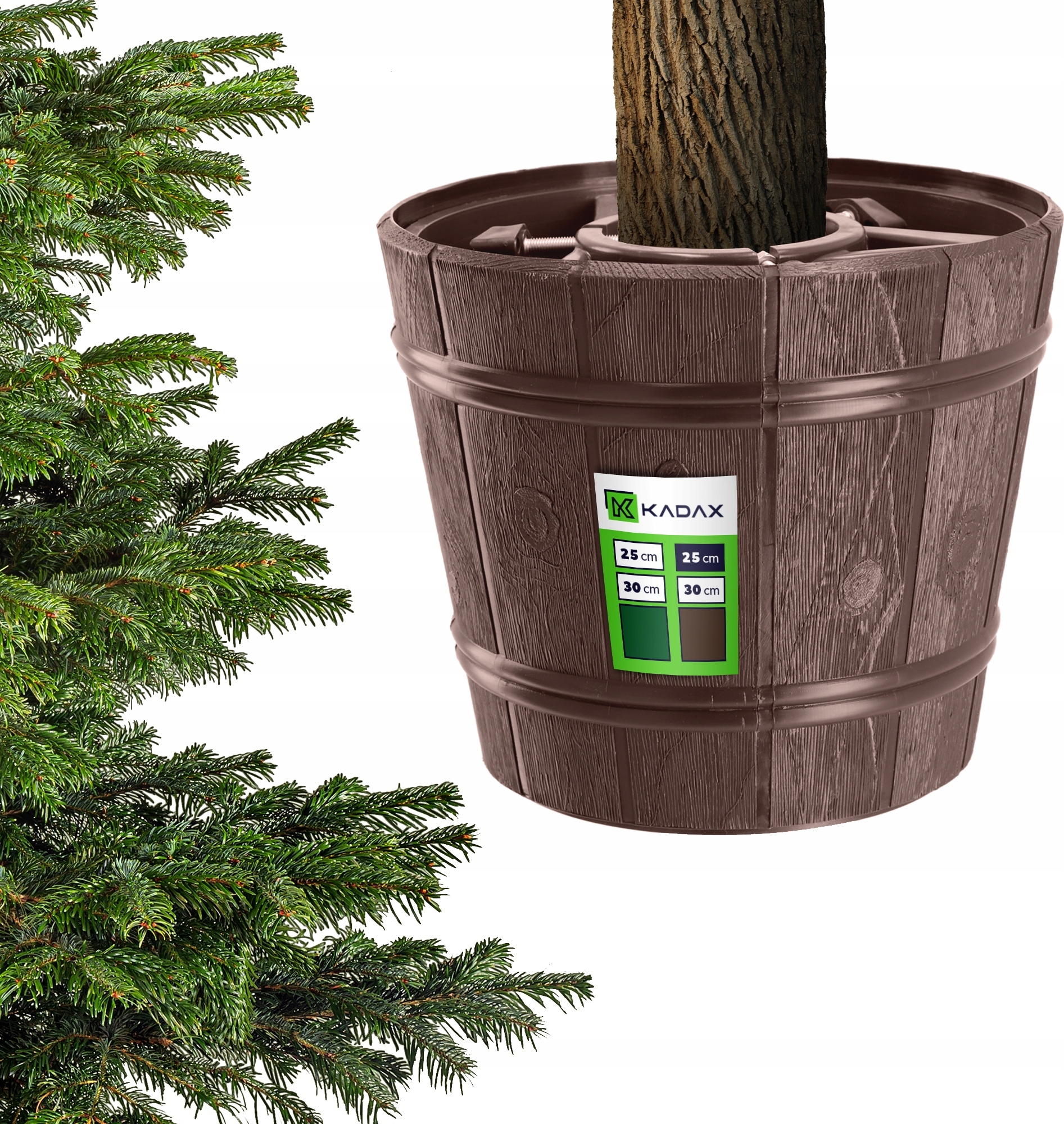 KADAX Weihnachtsbaumständer "Taden", Braun Christbaumständer, Baumhöhe bis 240 cm K5517