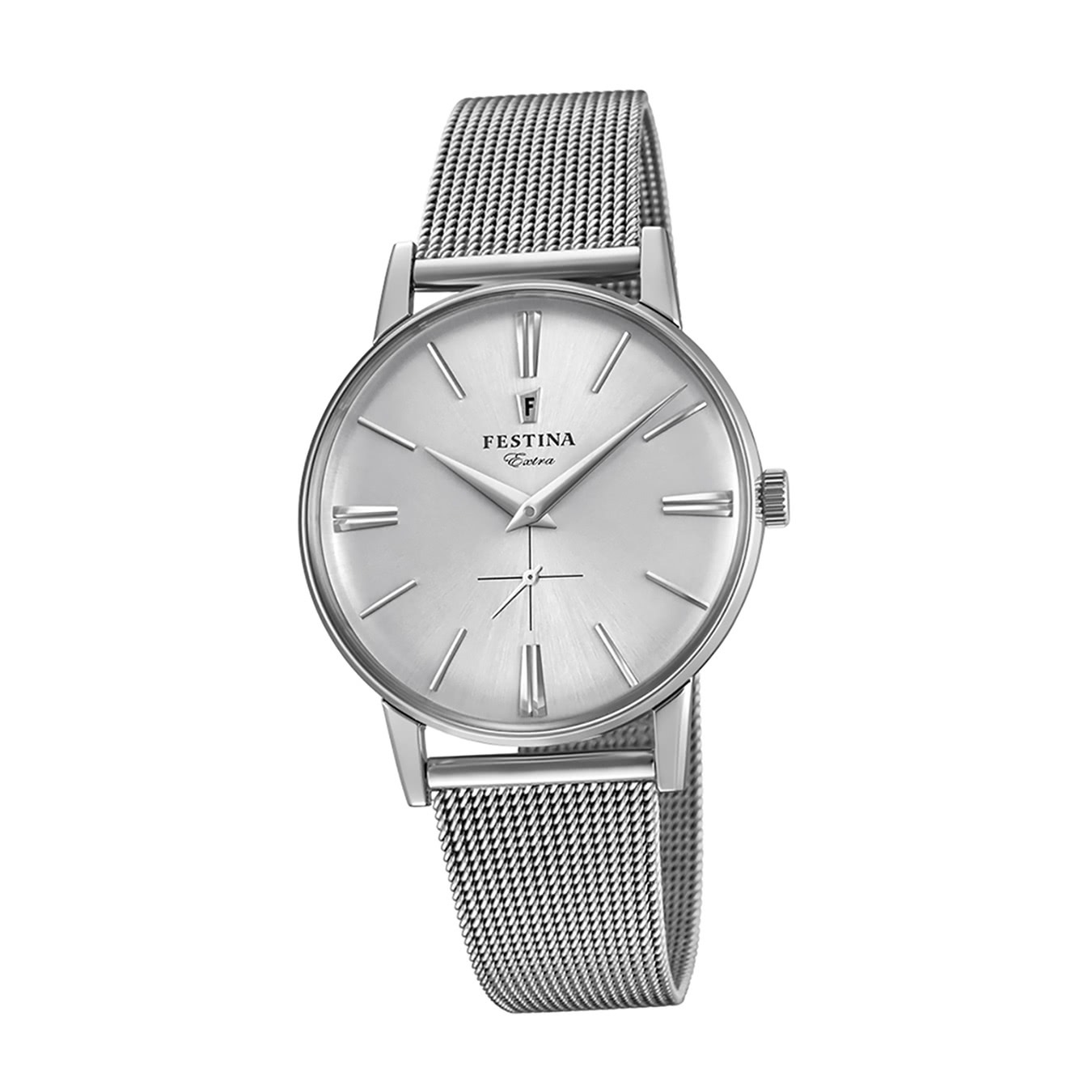 Festina pánske hodinky z nehrdzavejúcej ocele F20252/1 Quartz náramkové hodinky strieborné Extra D2UF20252/1