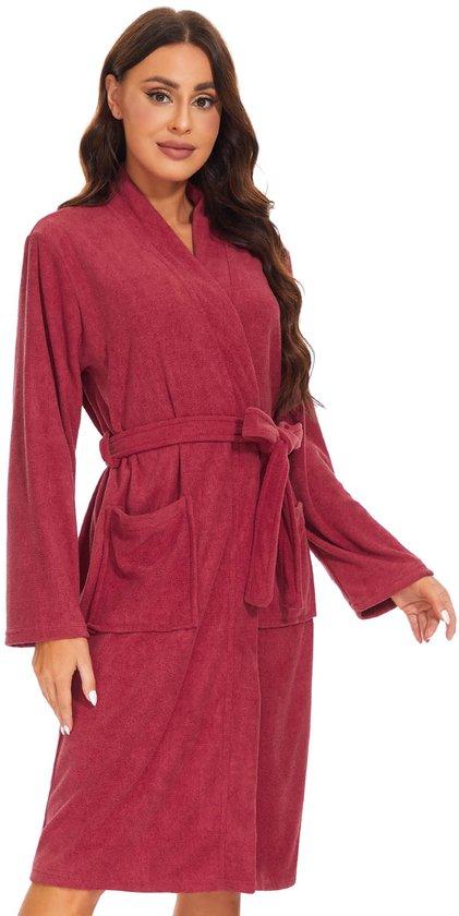 OEM Wohnzimmer-Bademantel Damen Badstoff leicht Gewicht Saunabademantel Damen Saunabademantel Rot XL 2026