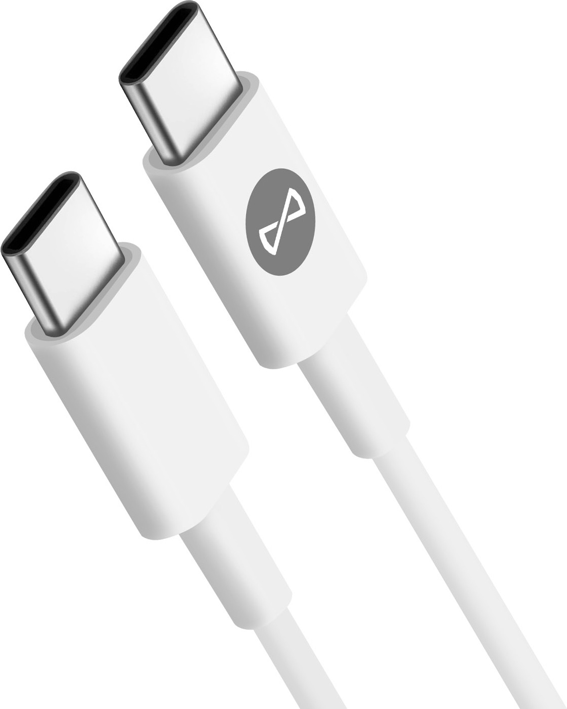 Kábel USB-C / USB-C, dĺžka 1 m, nabíjanie a synchronizácia, navždy - biely
