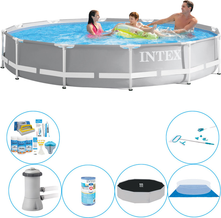 Intex Prism Frame 366x76 cm Round - Kombinovaný set pre bazény