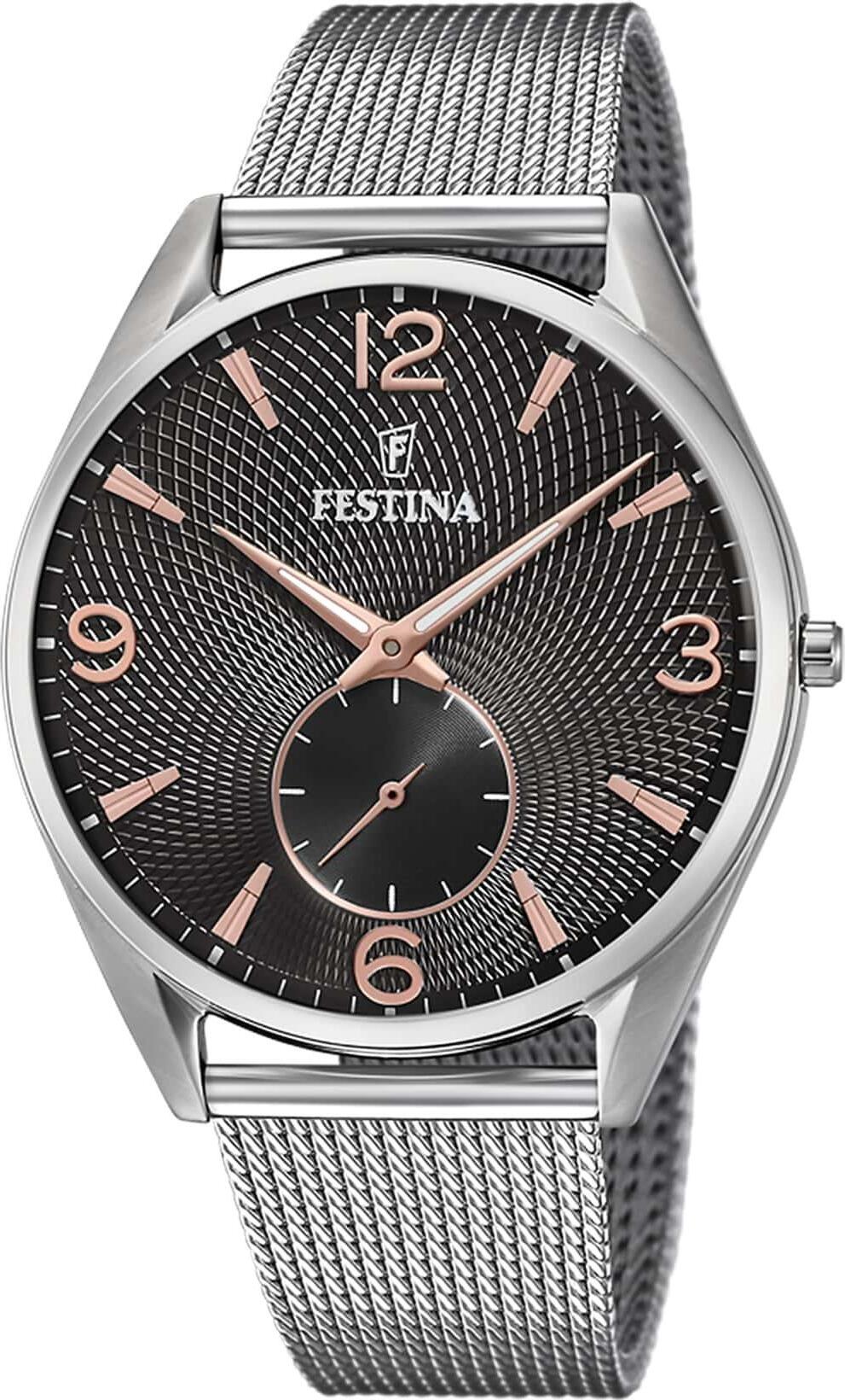 FESTINA 6869/3 pánske hodinky z nehrdzavejúcej ocele, klasická móda