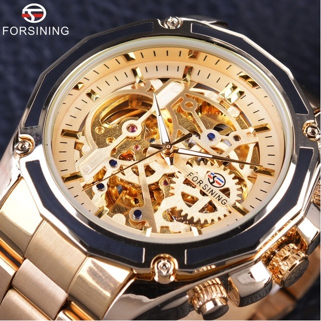 FORSINING Uhr in Gold für Herren KP14502