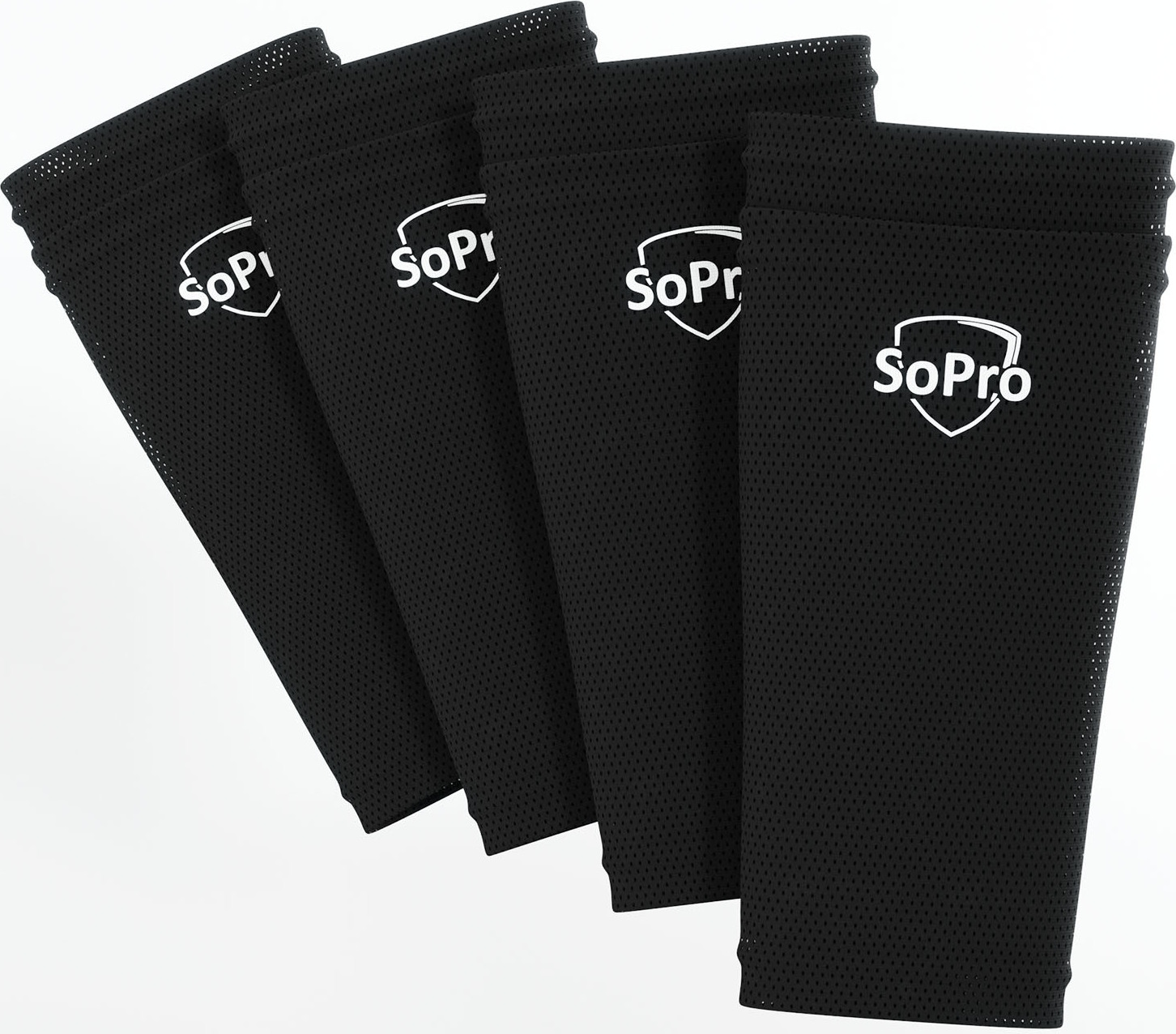 SoPro 2 Paar Schienbeinschoner Halter Fussball für Kinder & Erwachsene - Rutschfester Schienbeinschonerhalter 901007-2