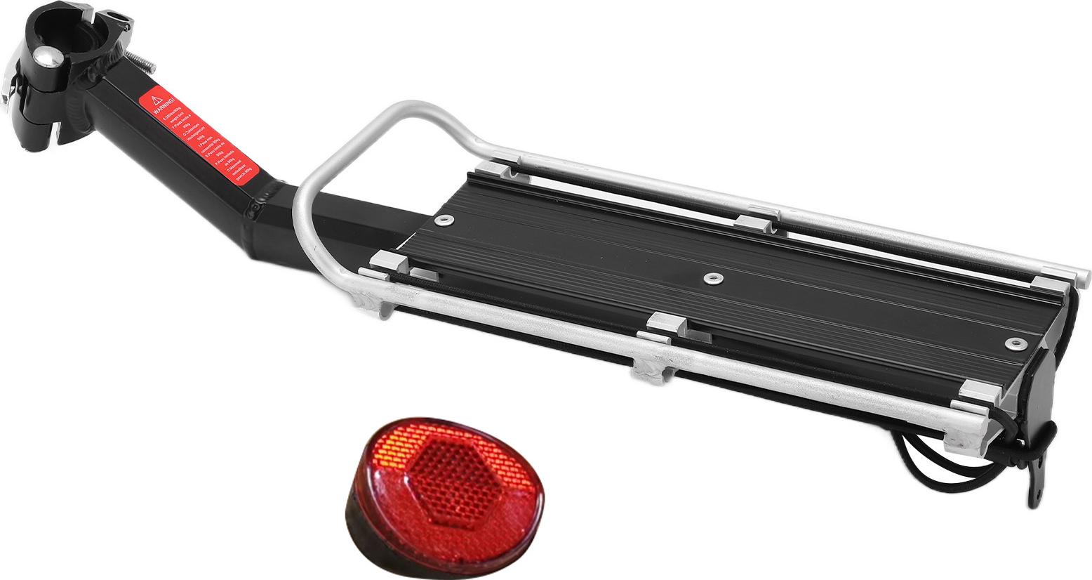 Gistuch Fahrrad-Hinterradträger aus Aluminiumlegierung, abnehmbare, bemannte Fahrradladung mit Rücklicht für Universal-Fahrräder