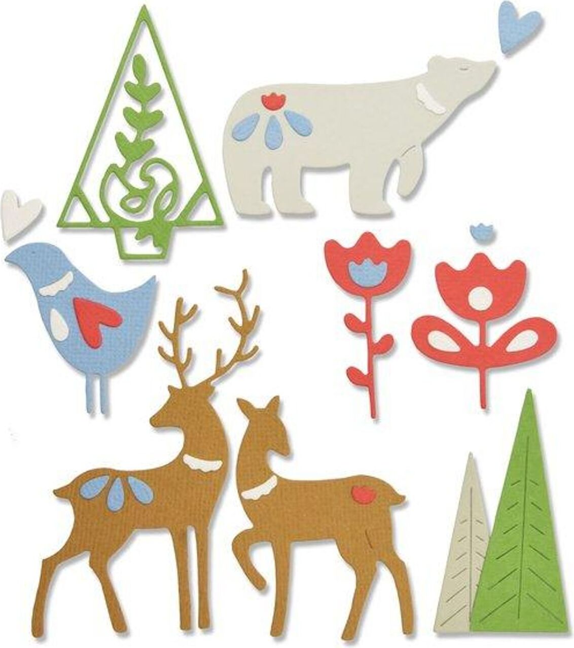 Sizzix | Thinlits Die Cutting Stencil Set 10-Pack Christmas Elements od Lisa Jones