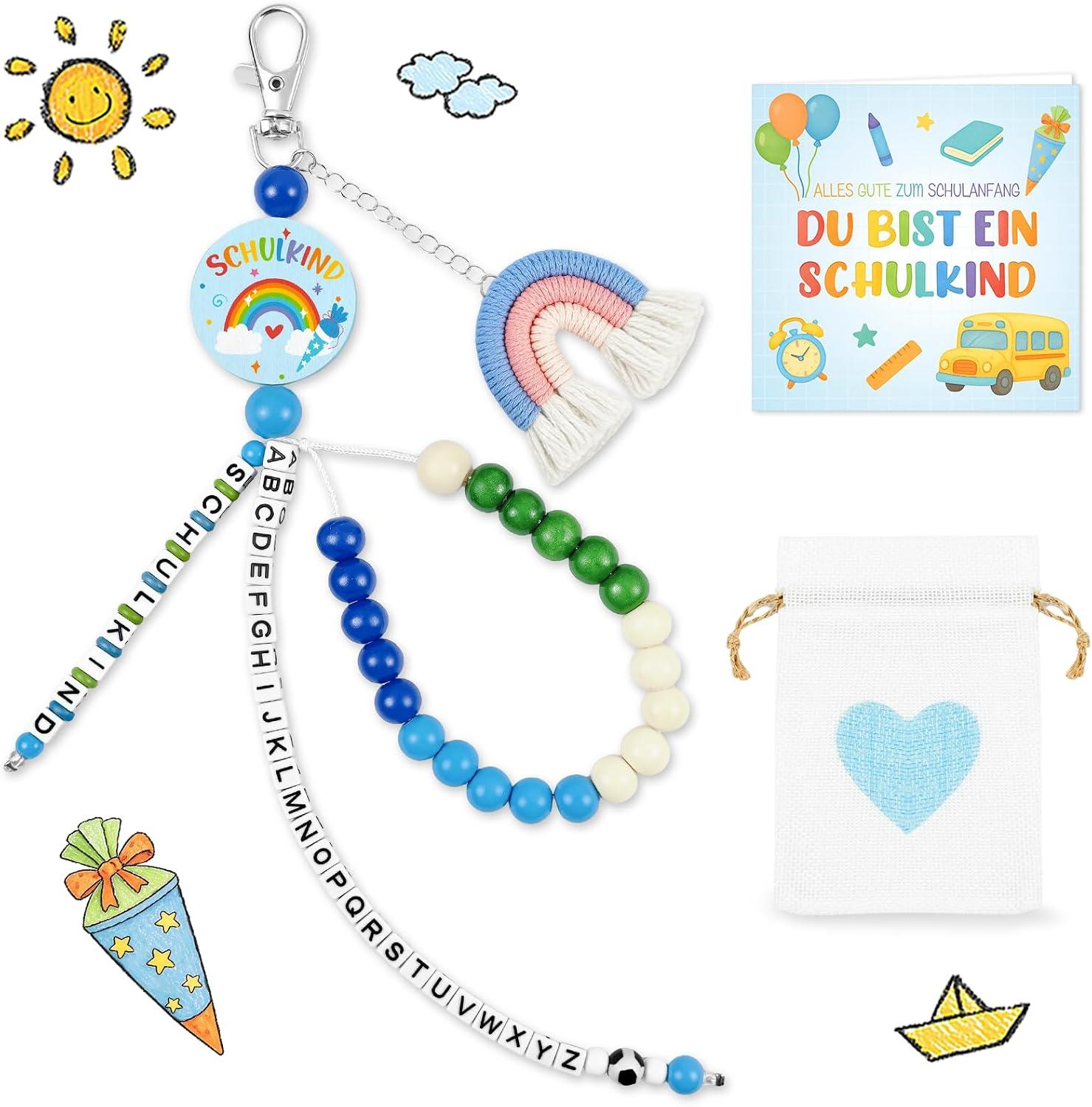 Unbranded Einschulung Junge Schultüte Füllung, Rechenkette Schulkind 2026 Junge, Inhalt Schultüte Füllung Einschulung Geschenk, Ideen Schultütenfüllung Glücksbr
