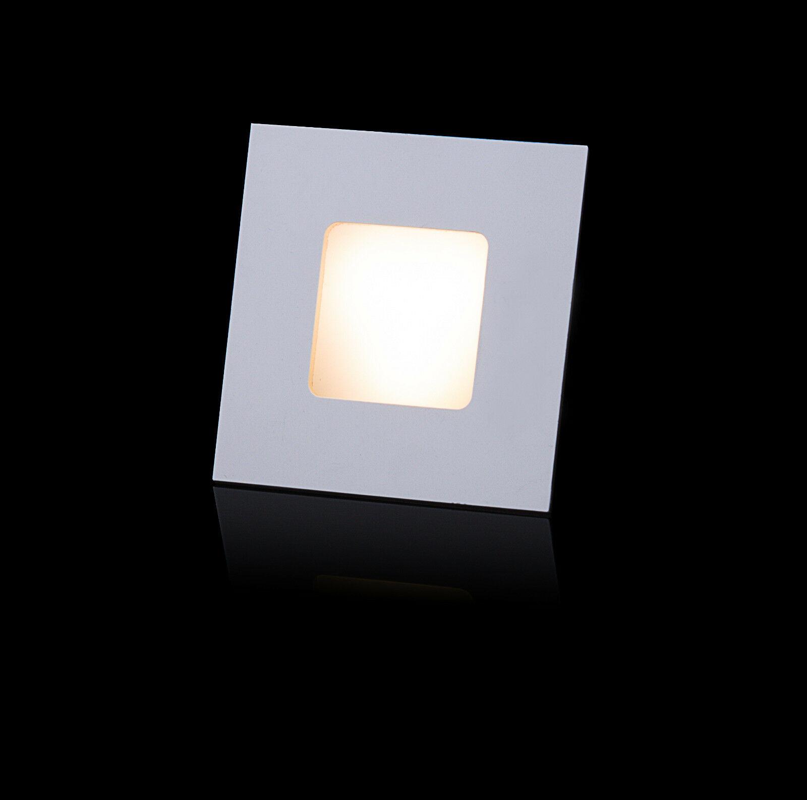 NAKA 1x "Simple Weiss" LED Wand & Treppenbeleuchtung Treppenlicht 2W 230V Warm 21/WS/W/WP/230
