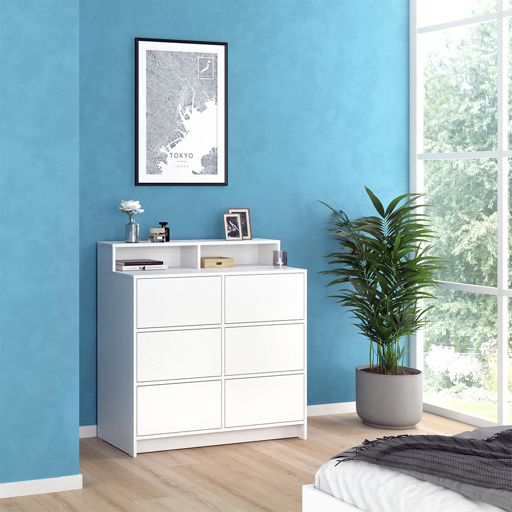 Kommode Vicco Naara Weiß 40.3 x 100.6 cm, Model 51628