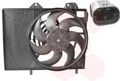 VAN Wezel | Ventilátor, chladenie motora 380 mm s elektromotorom (4029748) vhodný pre Peugeot, Citroën, DS
