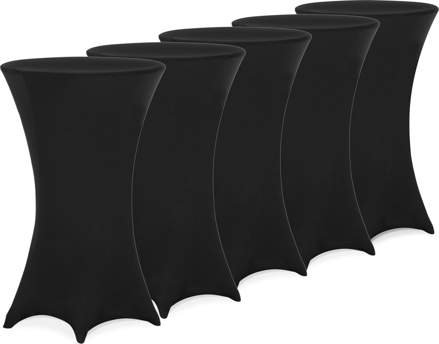 DEUBA® 5x Stehtisch Hussen Ø 60-65/70-75/80-85cm Viele Farben 30°C Waschbar Verstärkte Standfüße Ste wiederverwendbarwaschbar bis 30°Cdehnbarer, blickdichter Stretch-Stoffnahezu falten- und knitterfreiextra eingenähte Verstärkungen für die TischfüßeProduktdetailsDurchmesser: Ø 60 - 65cm / Ø 70 - 75cm / Ø 80 - 85cmHöhe: 120cmMaterial: 90% Polyester, 10% ElasthanGrammatur: 165g/m²Form: RundFarben: weiß, schwarz, anthrazit, bordeaux-rotLieferumfang5x Stehtischhusse in der Größe und Farbe deiner Wah