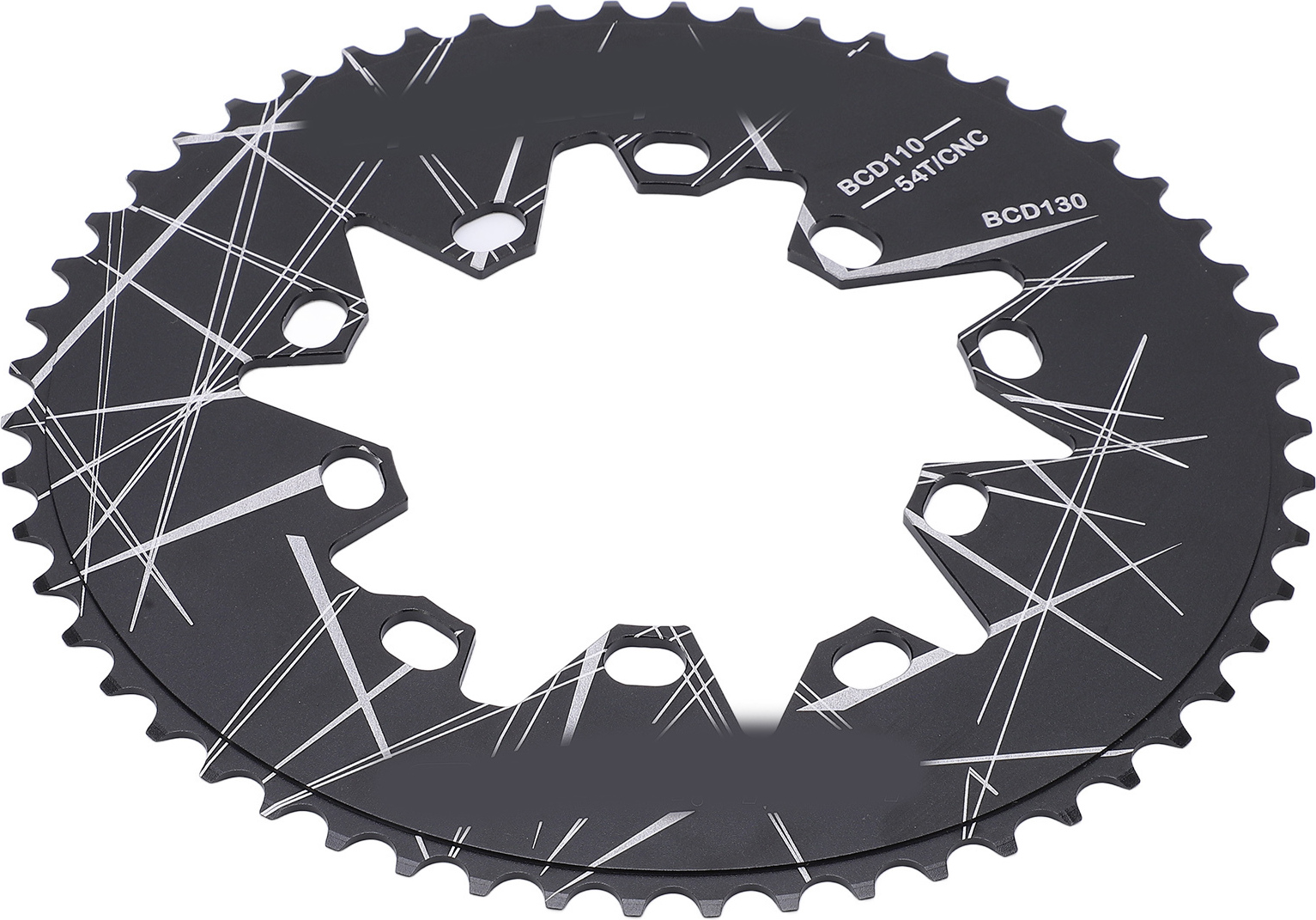 Cocosity 110/130 BCD Kettenblatt,Fahrrad Oval Kettenblatt,Schmales breites Kettenblatt,54T Schmales breites Kettenblatt,Kettenblatt für 7 8 9 10 Gang,Klapprad Kettenblatt