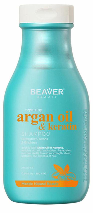 Beaver ARGAN OIL & KERATIN reparierendes Shampoo 350 ml
